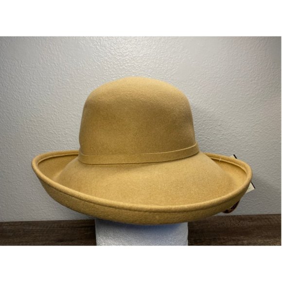 Scala Collezione Womens Rolled Brim Fedora Hat 100% Wool - New With Tag - Picture 6 of 9